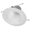 thumbnail image 1 of HALO RL 5 in. and 6 in. White Integrated LED Recessed Light Retrofit Trim at 3000K Soft White, Deep Baffle for Low Glare, 1 of 1