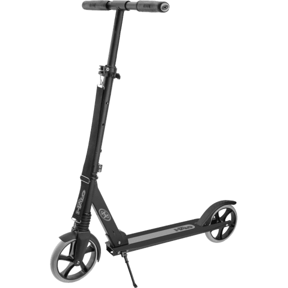 HALO Rise Above Junior Big Wheel Scooter - Black - 6+ Folding, Carrying Strap and Kickstand
