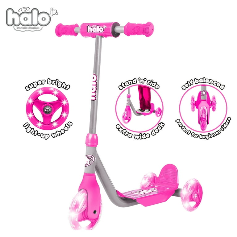 HALO Rise Above Jr. 3 Wheel Scooter - Pink - Unisex for All