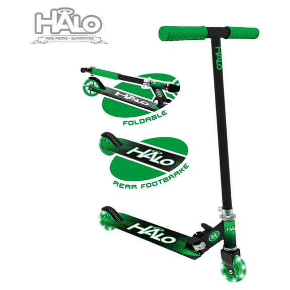HALO Rise Above Supreme Inline Scooter - Green & Black - Designed for All Riders (Unisex)
