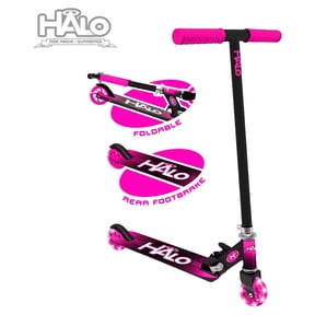 HALO Rise Above Supreme Inline Scooter with Light Up Wheels - Pink - for All Riders (Unisex)