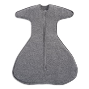HALO SleepSack SwaddleStretch, Arms Up or Extended Arms, Newborn Baby Swaddle, 0 – 3 months, 0.5 TOG, Grey