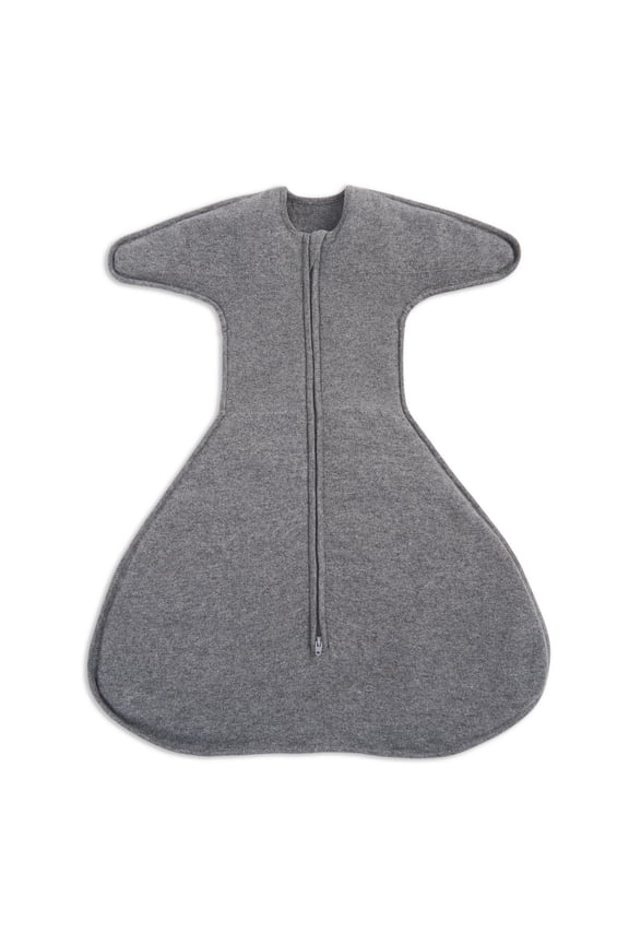 SleepSack SwaddleStretch, Arms Up or Extended Arms, Newborn Baby Swaddle, 0 3 months, 0.5 TOG, Grey