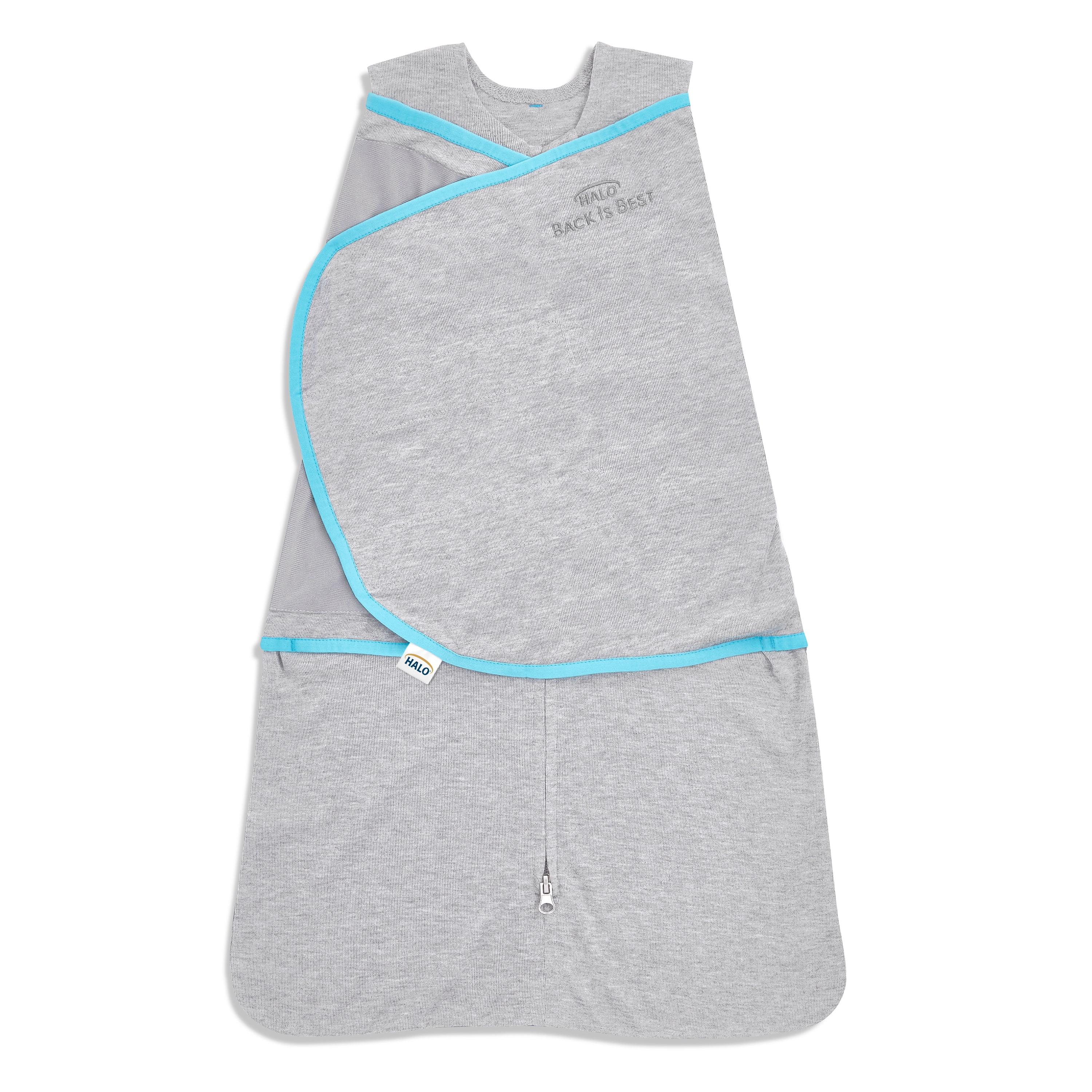 HALO SleepSack heather grey/aqua ideal tempS