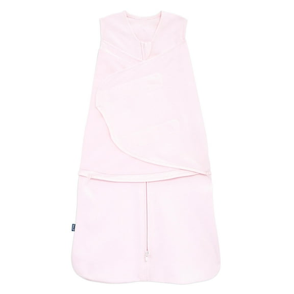 HALO Cotton SleepSack Swaddle, 3-Way Adjustable Wearable Blanket, TOG 1.5, Solid Pink, Girls, Infant, Small, 3-6 Months