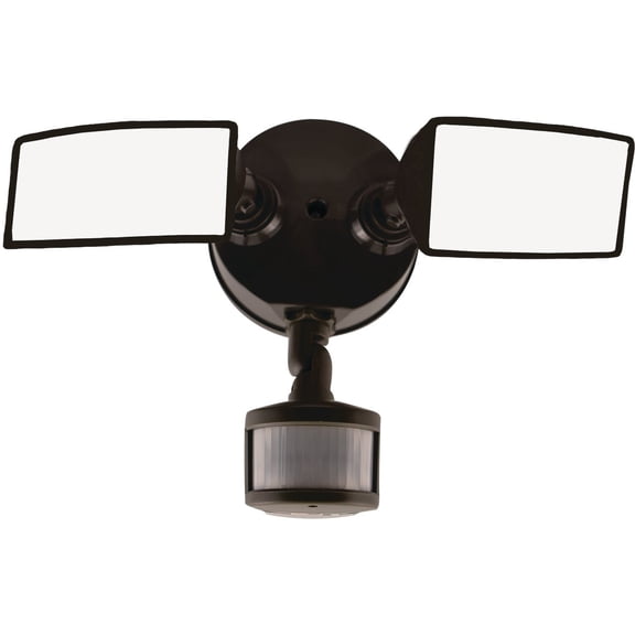 HALO TGS Outdoor Integrated LED Motion Sensor Flood & Security Light Twin Square Head Bronze