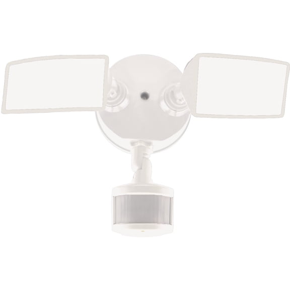 HALO TGS Outdoor Integrated LED Motion Sensor Flood & Security Light Twin Square Head White