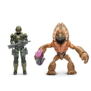 HALO UNSC Marine B with Battle Rifle vs. Grunt with Needler (Infinite), 2 Figure Pack, 4-inch Figure with Accessories