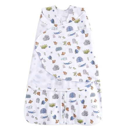 HALO great barrier reef cotton SleepSack swaddle -NB