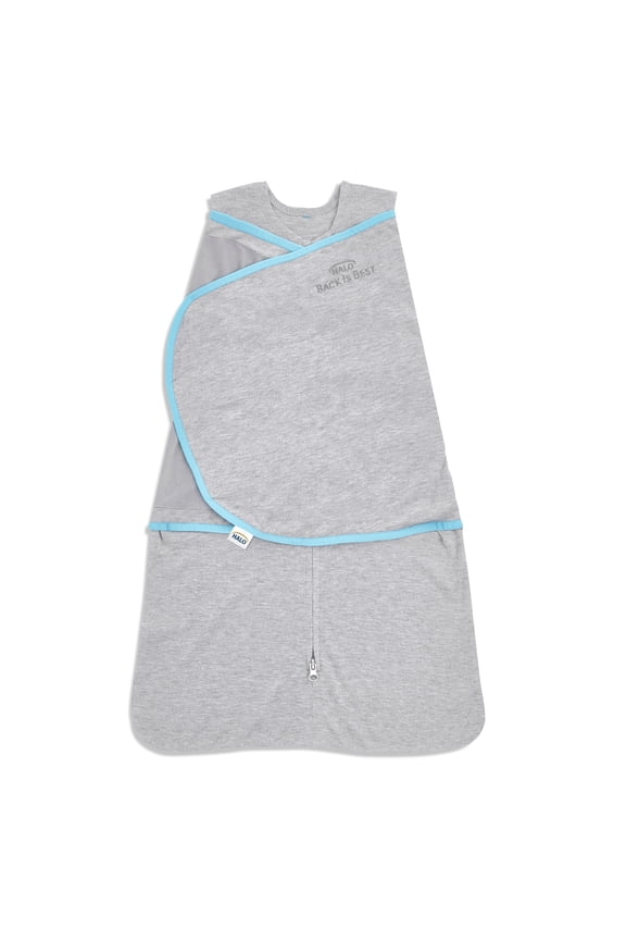 heather grey/aqua idealtemp SleepSack swaddle - NB
