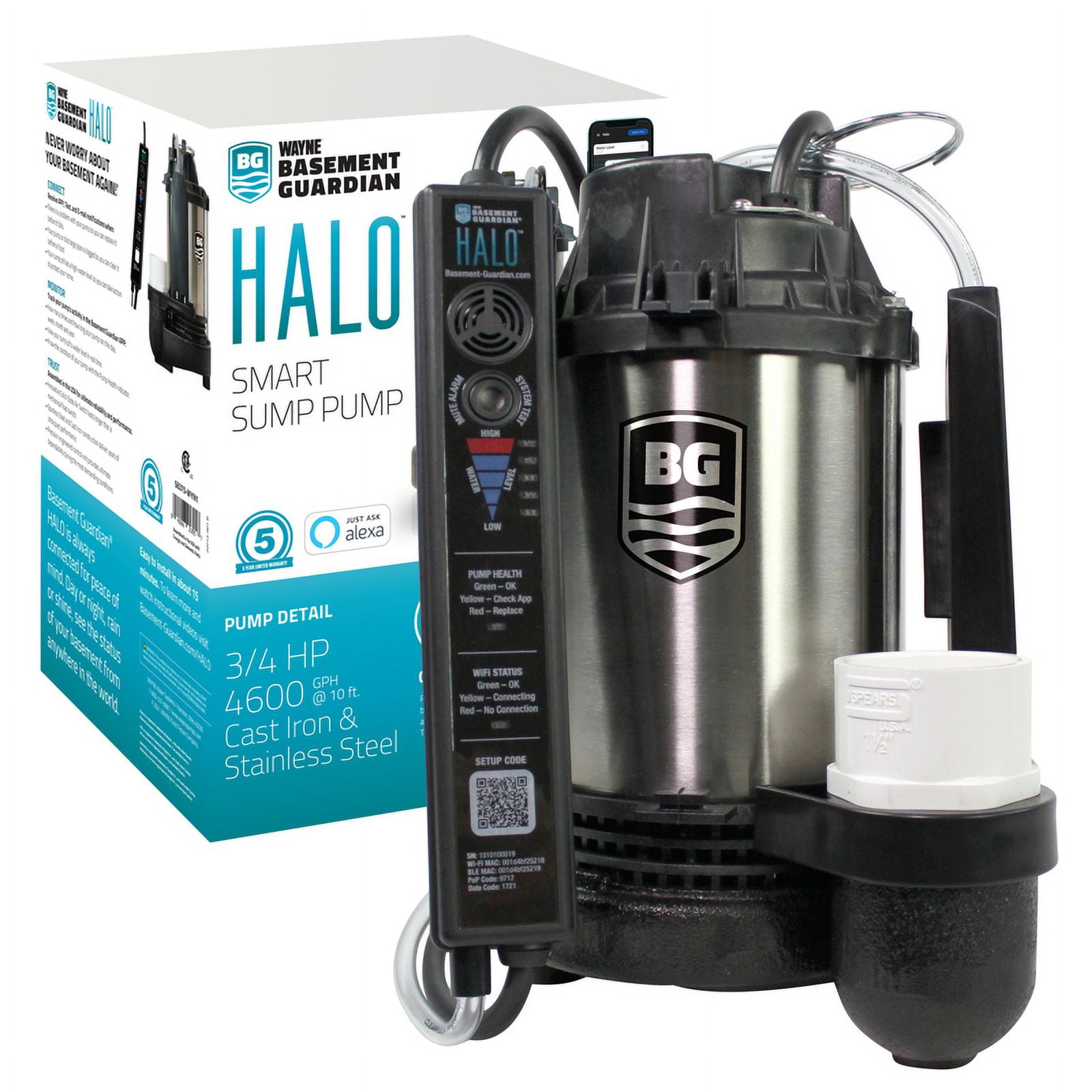 Wayne 3/4 HP Stainless Steel Smart Sump Pump