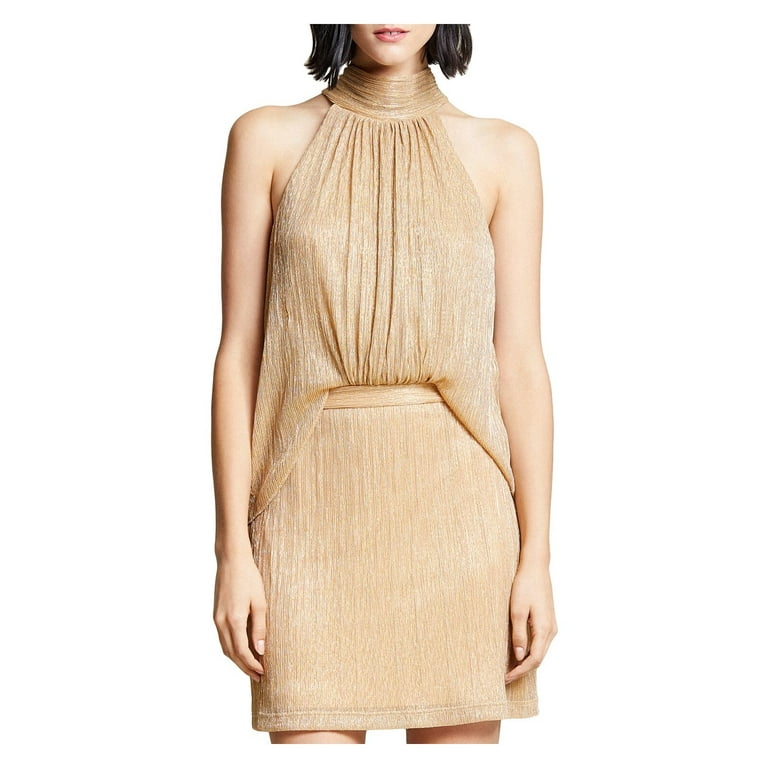 Halston heritage gold dress best sale