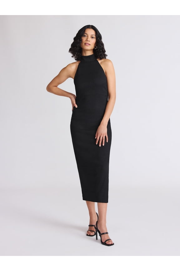 Sofia by Sofia Vergara Women's Halter Midi Dress, Mid Calf Length, Sizes XS-XXXL