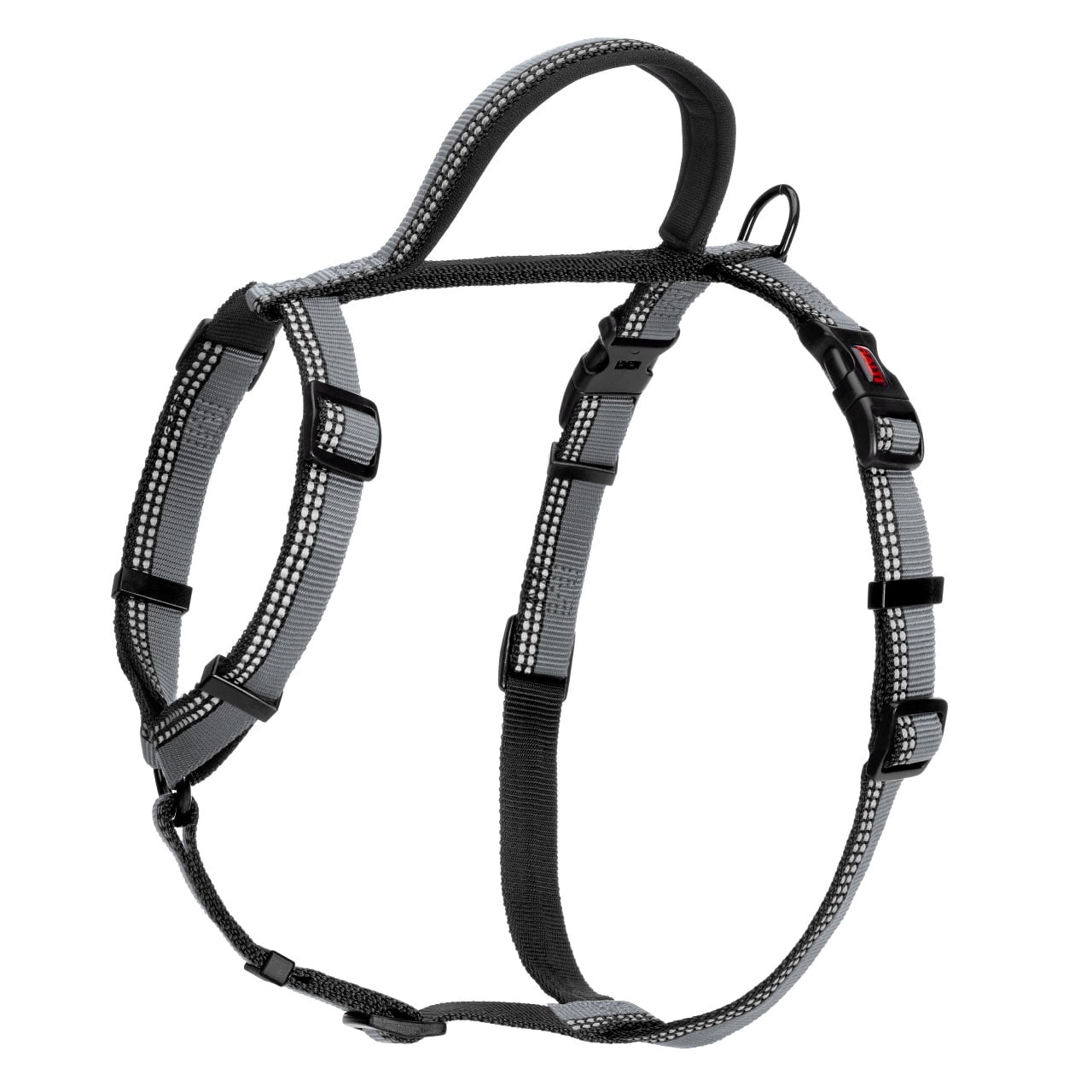 HALTI Nylon Dog Walking Harness, Large, Black/Grey (Chest 26" - 30")