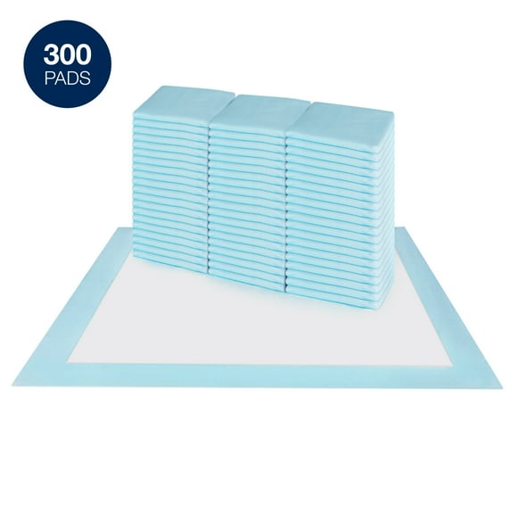 HALYARD Premium Disposable Underpads, 17 x 24 Inches Chux Pads - Light Blue, Case of 300 - Incontinence Bed Pads for Adults with Airlaid Core for Moisture and Odor Control