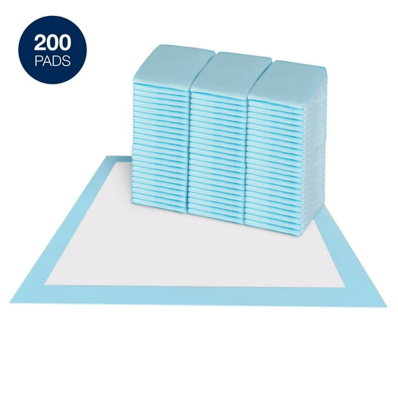 HALYARD Premium Disposable Underpads, 23 X 24 Inches Chux Pads - Light Blue, Case of 200 - Incontinence Bed Pads for Adults with Airlaid Core for Moisture and Odor Control