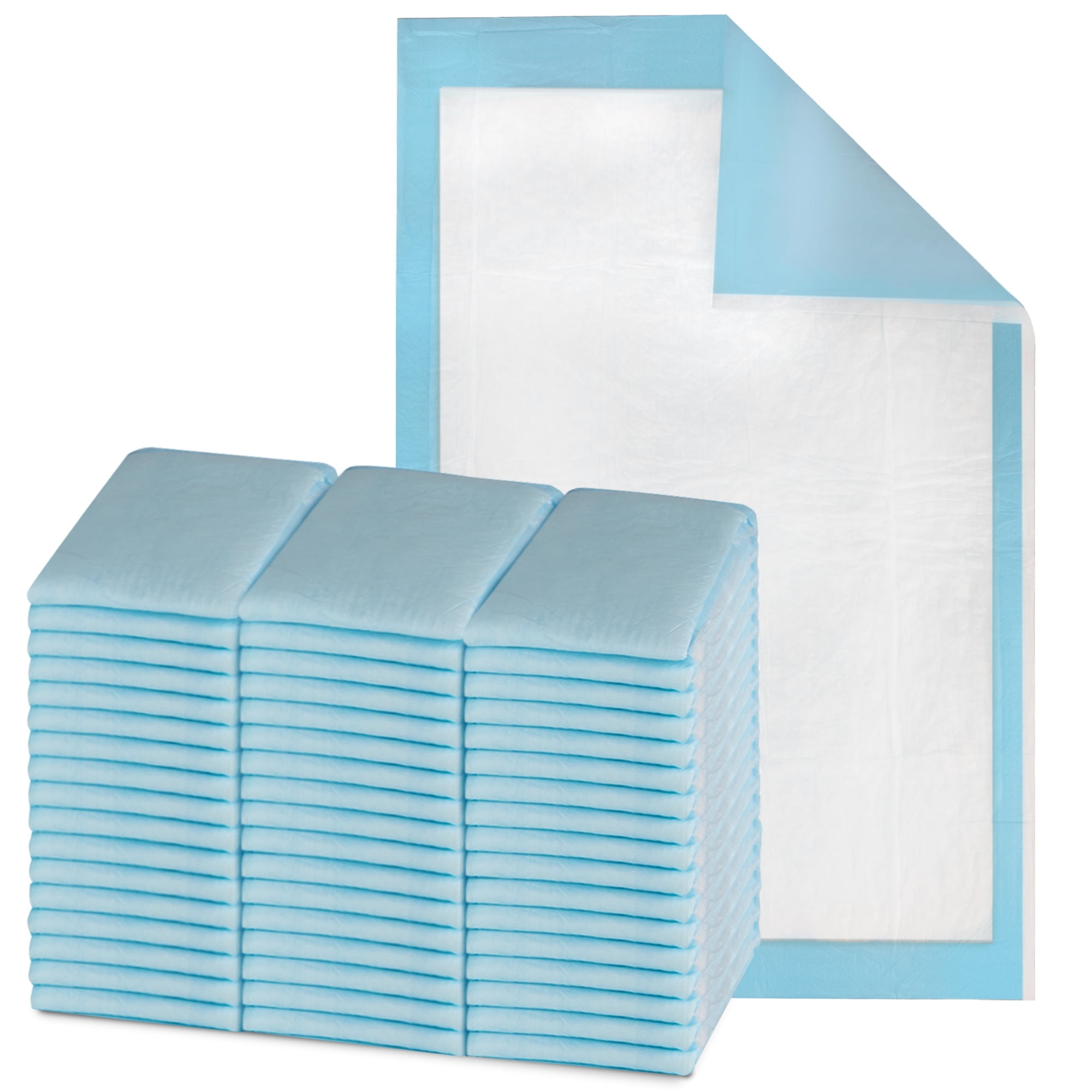 HALYARD Disposable Standard Underpads Incontinence Pads, 23x36 Lt. Blue-Comfortable Chucks Pads, Disposable, for Adults-Soft Bed Pads for Elderly/Adult Patients, 48822 Pack of 50