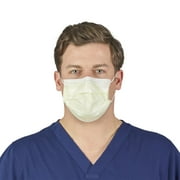 HALYARD* FLUIDSHIELD* 1 Disposable Procedure Mask w/SO SOFT Lining and SO SOFT Earloops, Yellow, 25867 (Case of 500)