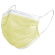HALYARD FLUIDSHIELD Level 1 Disposable Face Mask with SO SOFT Lining and Earloops, Yellow, Box of 50, Model 25867