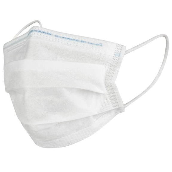 HALYARD FLUIDSHIELD 1 Fog-Free Disposable Procedure Mask, with SO SOFT Lining and SO SOFT Earloops, Pleat-Style, White, 41802 (Box of 50)