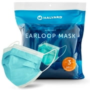HALYARD FLUIDSHIELD Level 3 Disposable Face Mask With Earloops, 47569 (Box of 50)
