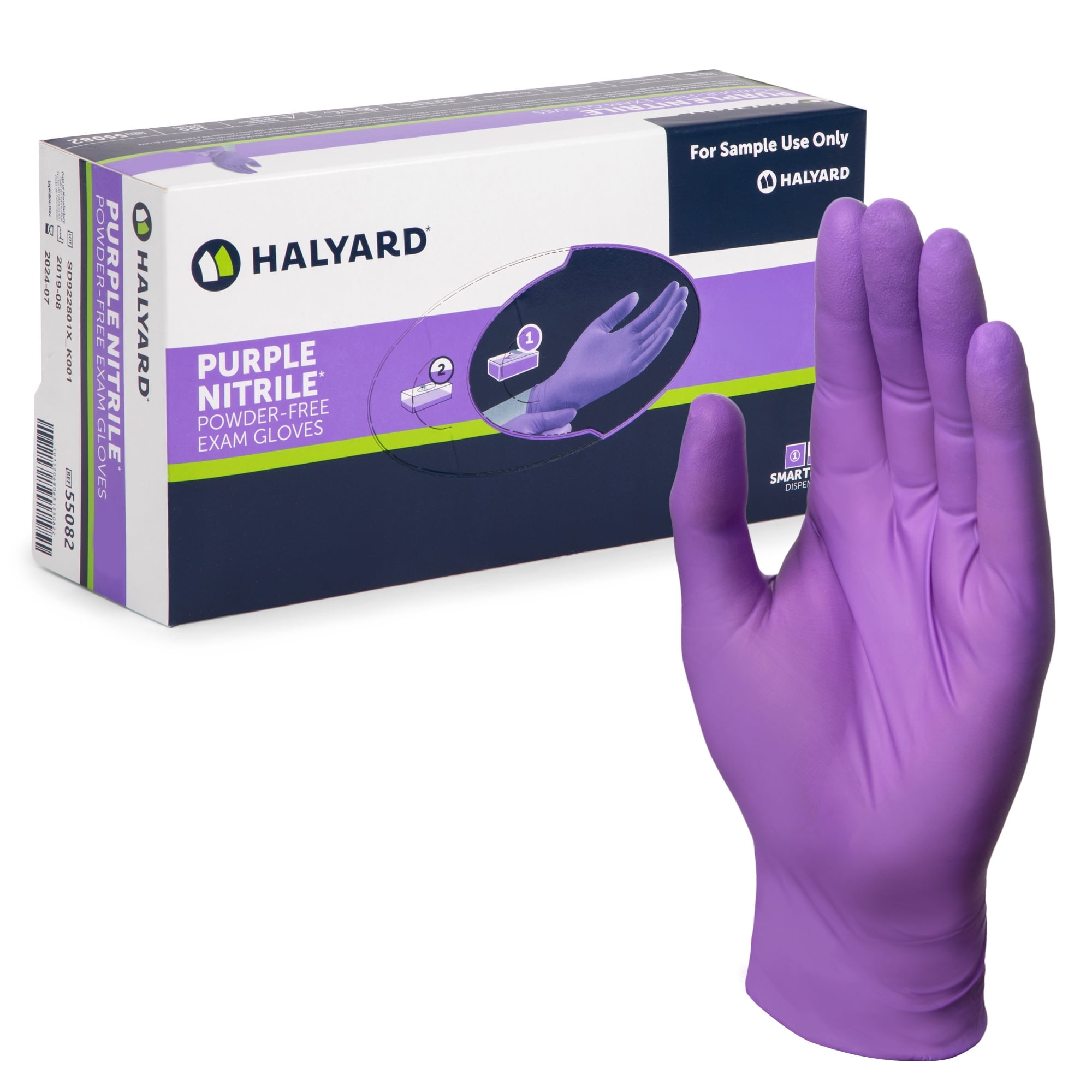 HALYARD Purple Nitrile Exam Gloves, Powder-Free, Nigeria Ubuy