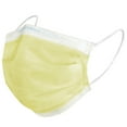thumbnail image 1 of HALYARD Single-Use, Disposable Earloop Medical Mask, Designed For Short-Term Wear, Pleat-Style with Earloops, Yellow, 47117 (Box of 50), 1 of 4