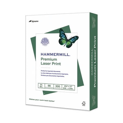 HAM 24 lbs 98 Bright Premium Laser Paper, White - 8.5 x 11 in. - 500 Sheets Ream