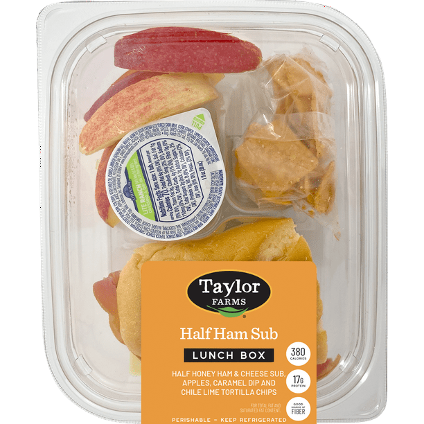 Taylor Farms Half Ham Sub Sandwich Lunch Box Tray, 1 Count, 6.6 oz 