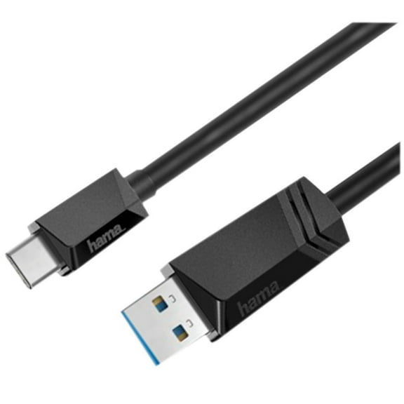 HAMA - USB-A Plug to USB-C Plug USB 3.2 Gen 1 Lead, 1.5m Black-