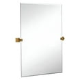 thumbnail image 1 of Hamilton Hills 24x36 inch Pivot Wall Mirror Including Brushed Gold Squared Wall Brackets | Frameless Bathroom Mirror | Rectangular Adjustable & Tilting Vanity | Modern Farmhouse Wall-Mounted Mirrors, 1 of 8