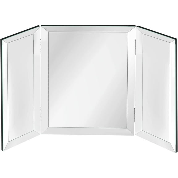 HAMILTON HILLS TRIFOLD VANITY MIRROR - 28 X 40 INCHES TRI-FOLD TABLETOP MIRROR | 1