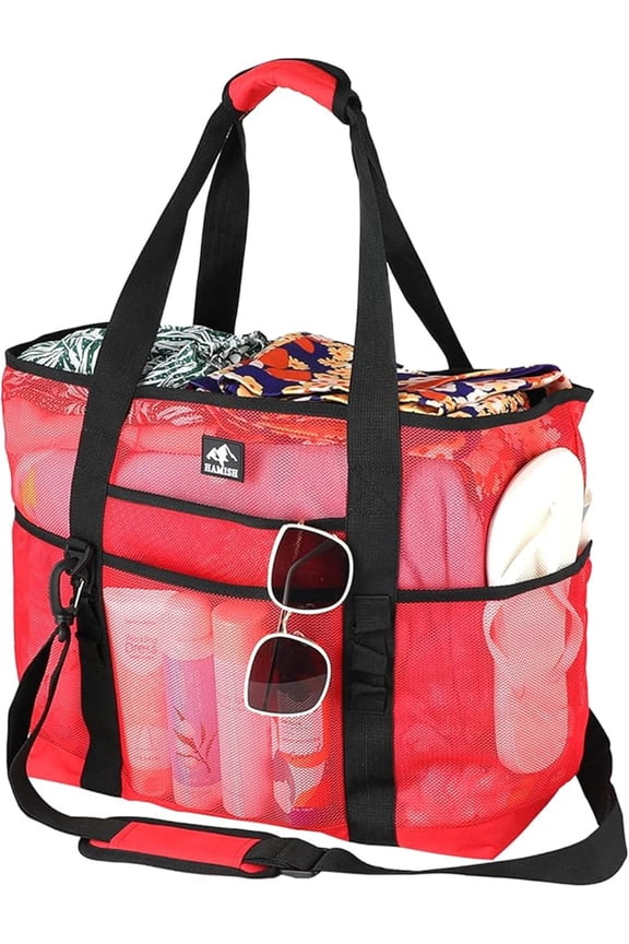 Beach Bag, Mesh Beach Bag,40L Multipurpose Tote Bag For Women Travel, Waterproof swim Pool Bag, Lightweight & Foldable Beach Bag Toy Bag