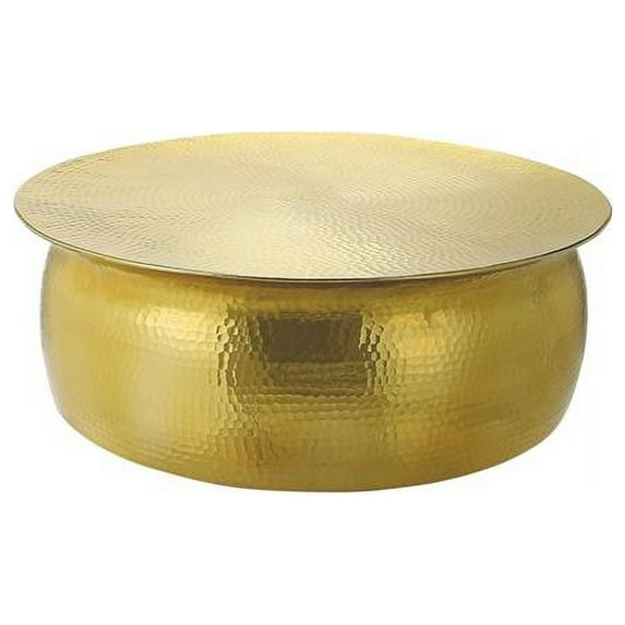 HAMMERED ALUMINIUMM COFFEE TABLE GOLD