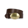 thumbnail image 1 of No Boundaries Hammered Buckle Faux Leather Belt, Women's S/M-2XL, 1 of 3
