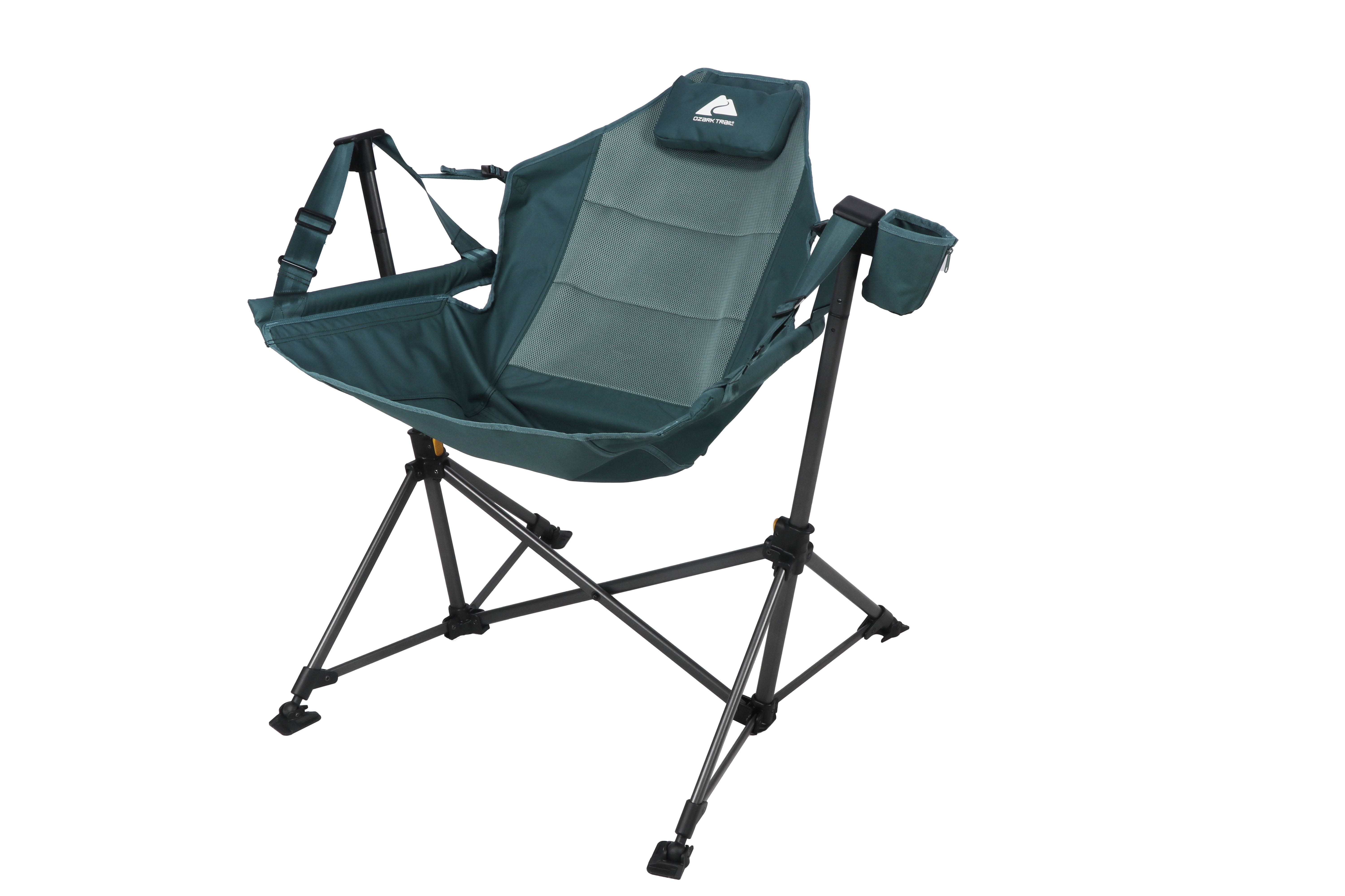 Ozark Trail Swing Hammock Chair with Built-in Pillow, Green