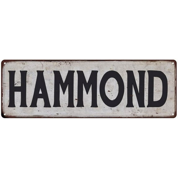 HAMMOND Vintage Look Gift Rustic Chic Metal Sign 6x18 206180036711