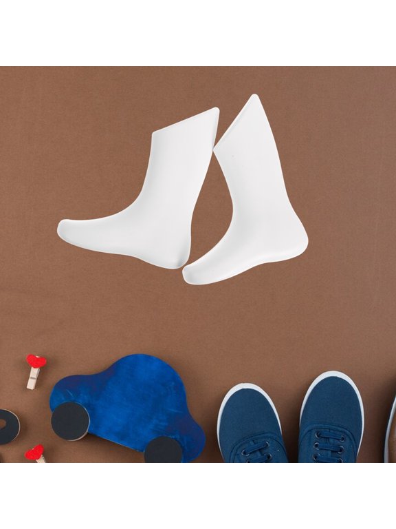 1 Pair Plastic Fake Feet Sock Display Stand with Cute Design for Booties and Socks Presentation