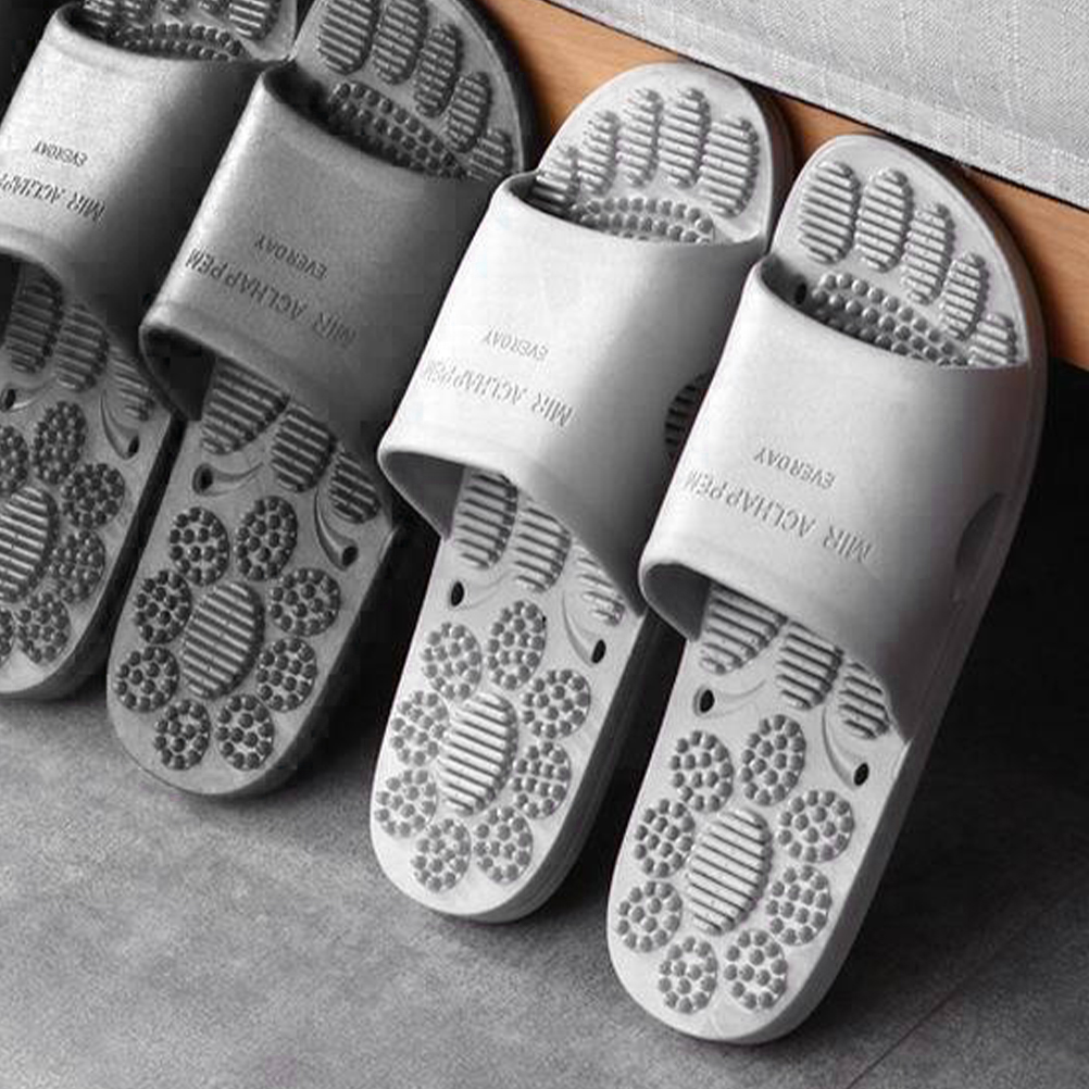 HAMPPLIES 1 Pair Foot Massage Shoes For Men And Women In Grey Color 