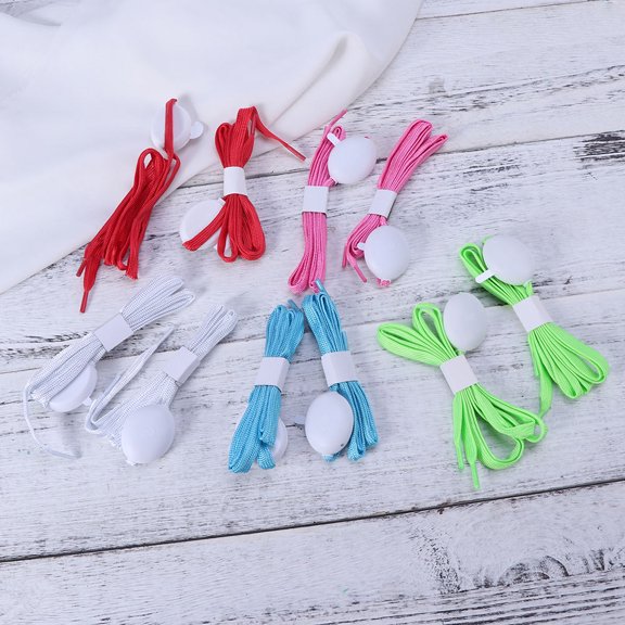 HAMPPLIES 1Pair White LED Shoelaces with 10 Lights Washable Flashing for Running Hiking