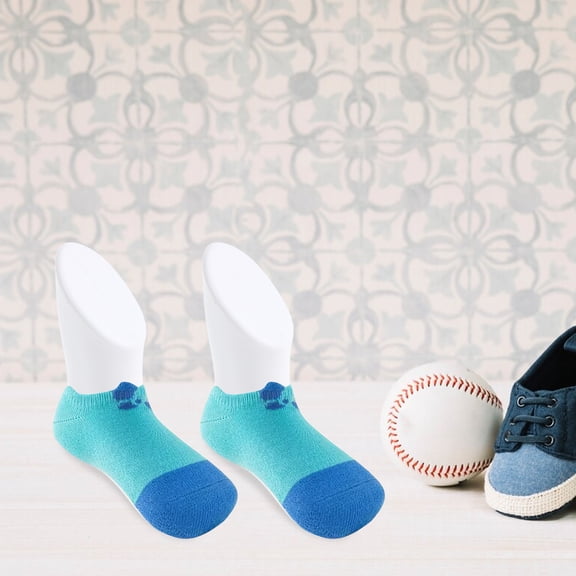 HAMPPLIES 1 Pair White Plastic Foot Display for Sock Holder and Shoe Display, Retail Store Use, and Lightweight