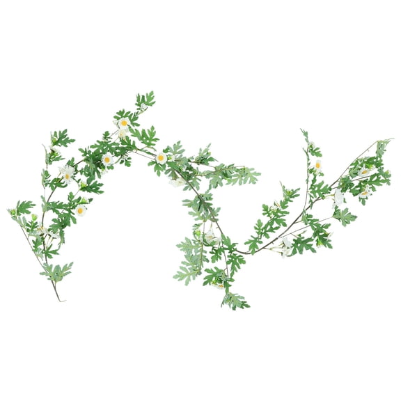 HAMPPLIES 1 Pc Realistic Daisy Vine Garland for Indoor Outdoor Decoration and Festive Party Use