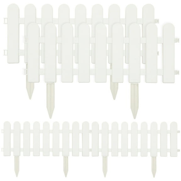 HAMPPLIES 1 Set 50.00X20.00X1.00In White Picket Fence for Outdoor and Fences