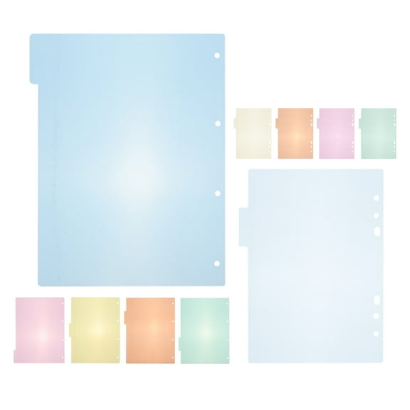 HAMPPLIES 1 Set Binder Divider Tabs Assorted Color Plastic Indexing For Office Use