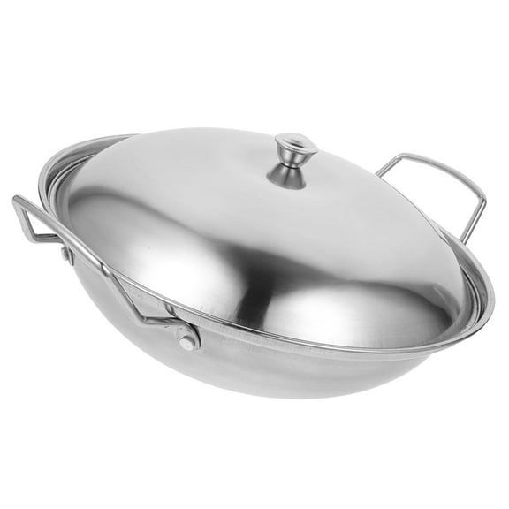 HAMPPLIES 1 Set Cooking Pans with Anti-Overflow and Polished Surface for Outdoor Use 11.6x11.6x2.8in