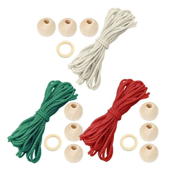 HAMPPLIES 1 Set Diy Macrame Kit Red Cotton Rope Diy Macrame Leaf Kit For Handmade Wall Hanging And Garden