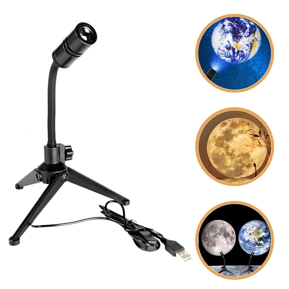 HAMPPLIES 1 Set Earth Projection Lamp Black Plastic Usb Powered For Bedrooms And Childrens Room