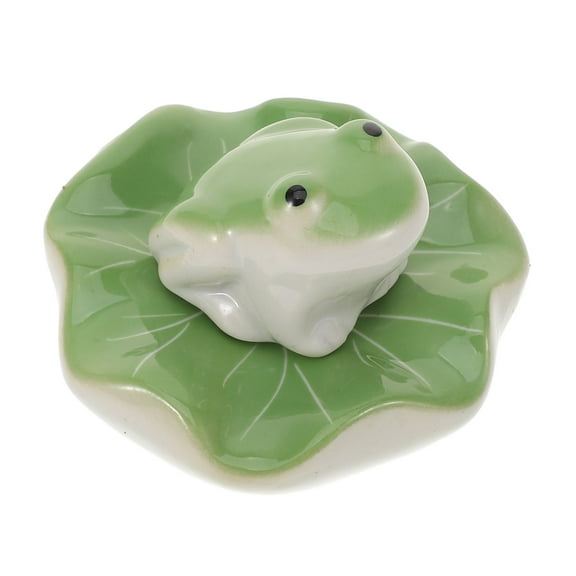 HAMPPLIES 1 Set Realistic Design Ceramic Frog for Aquarium and Home 2.2x2.2x0.8in