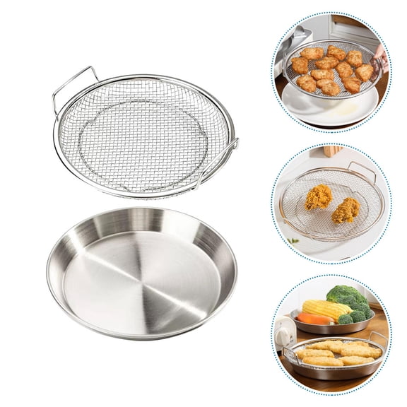 HAMPPLIES Stainless Steel Oil Drain Tray Plated Multi-Purpose Storage and Drip Catcher