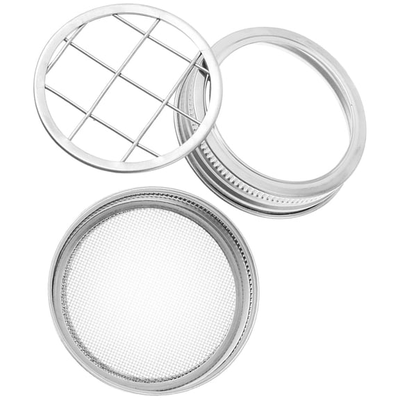 HAMPPLIES Versatile Stainless Steel Sprouting and Flower Organizer Lid 1Set